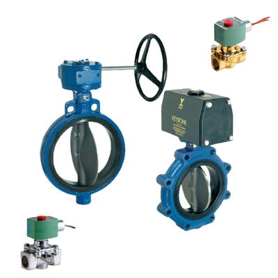 Keystone F990 Serisi Kelebek Valf Pnömatik Aktifleşen ve Elektrik Santrali için Asco Solenoid Valf