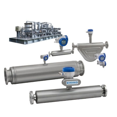 Coriolis Akışölçer Krohne OPTIMASS 1400 Sıvı ve gaz akışını ölçme cihazları Süreç kontrolü için Coriolis kütle akışölçerleri