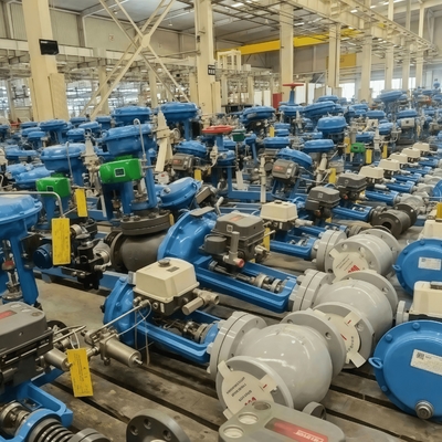 Üç Yolu Kontrol Valfi Basınç Dengeli Kafesli Kontrol Valfi Samson 3730 Tip Elektro Pnömatik Valf Pozisyoner HART
