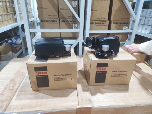 Kore Malı Orijinal Tissin TS800/TS805 Serisi Akıllı Pozisyoner ve SMC AW20 Filtre Regülatörlü Pnömatik Küresel Vanalar