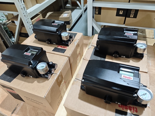 Kore Malı Orijinal Tissin TS800/TS805 Serisi Akıllı Pozisyoner ve SMC AW20 Filtre Regülatörlü Pnömatik Küresel Vanalar