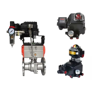Orijinal Tissin TS600 Elektropnömatik Konumlandırıcı ile Limit Anahtar ve IMI NORGREN B64G Filtre Düzenleyicisi ile Top Valfları