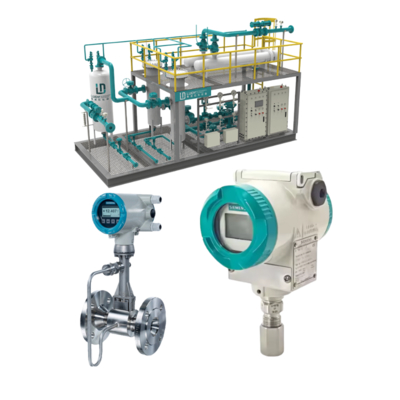 Siemens SITRANS P320 7MF0300 basınç vericisi, SITRANS FX330 girdap akış ölçer ve akış kontrol valfi koleksiyonu