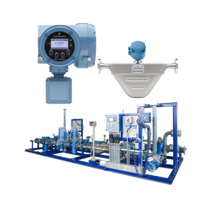 Mikro Motion F100A Coriolis debimetre ve 5700 sahada kurulu verici ile donatılmış doğal gaz vanası kızağı.