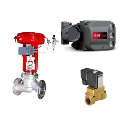 Fisher DVC6200 Pnömatik Vana Kontrol Cihazı Vana Konumlandırıcı Akıllı Konumlandırıcı ve Buerkert Tip 5404 Solenoid Vana