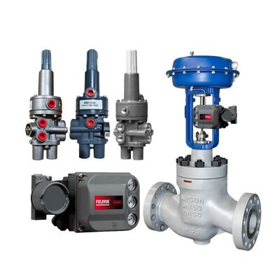 Yüksek Sıcaklık Kesme Vanası Doğalgaz Hava Pnömatik Vana Emerson Fisher 377 Basınç Algılamalı Kesme Vanası