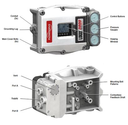 Original Stock Digital Pneumatic Valve Positioner Two-wire 4-20 MA Input Flowserve Logix 3200MD 3800 Valve Controller 