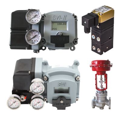 Stokta bulunan Rotork Fairchild T7800 I/P dönüştürücü + Masoneilan SVI2 AP/SVI2 serisi SVI2AP-22123111 çift etkili akıllı valf pozisyoneri.