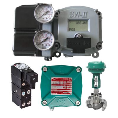 Masoneilan SVI2 AP/SVI 2 Serisi SVI2AP-21113121 akıllı vana konumlandırıcı ve Rotork Fairchild T6000 basınç sensörü + ACSO solenoid valf, orijinal orijinal parçalar, stokta.
