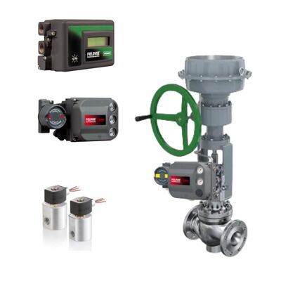 Petrol ve Gaz Endüstrisi Pnömatik Valf Konumlandırıcı Fisher DVC2000 DVC6200 3661 ve ASCO 2 Yollu Solenoid Valf