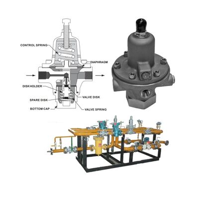 Yüksek basınçlı gaz basınç azaltma valfi Fisher 1301F 1301G Pnömatik basınç düzenleyicisi fiyatı