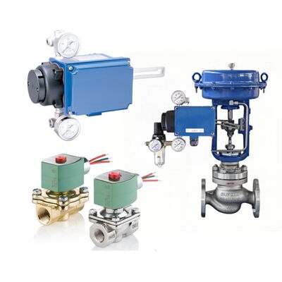 ASCO Solenoid Spool Valves ve Azbil 100 Serisi Model AVP100 102 Akıllı Valf Konumlandırıcı Valf Denetleyici
