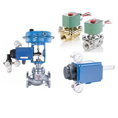 ASCO Solenoid Spool Valves ve Azbil 100 Serisi Model AVP100 102 Akıllı Valf Konumlandırıcı Valf Denetleyici