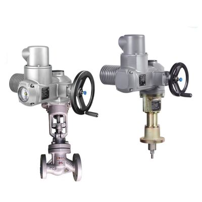Çin Globe Valve Body AUMA SA LE doğrusal itiş birimleri ile çok dönüşlü elektrikli kontrol valf aktüatörleri