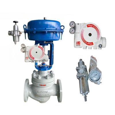 Çin Kontrol Vanası Flowserve Logix 3200 Serisi 3200MD-28-D6-E-04-40-0G-00 Valf Konumlandırıcı Asco 342A SST Hava Regülatörü ile