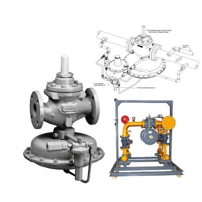 Fisher 1098-EGR Pilot-tahrikli Yüksek Kapasiteli Gaz Basınç Regülatörü, 1500 psig Maksimum Giriş Basıncı