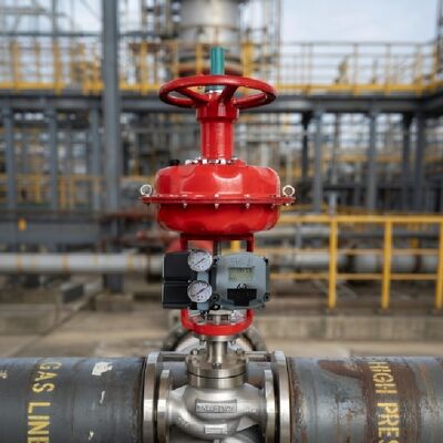 Baker Hughes Masoneilan Akıllı Valf Yerleştiricisi SVI2-21123121 SVI2-21123121 YTC YT-200 Pnömatik Güçlendirici ile Kontrol Valfi