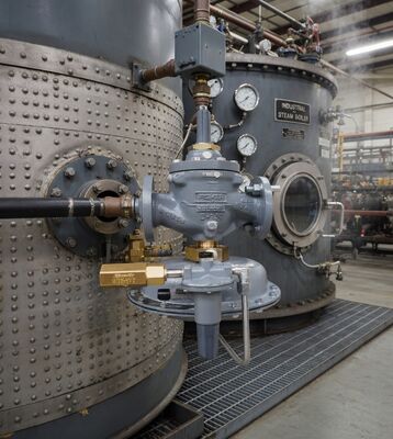 EMERSON Fisher Tip 1098-EGR ve 1098H-EGR Yüksek Performanslı Kazanlar İçin Stoklu Pilot Kumandalı Gaz Basınç Düşürücü Valf