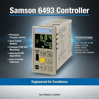 Samson 6493 Süreç Kontrolörü Endüstriyel Otomasyon Kontrol Valf Kontrolörü