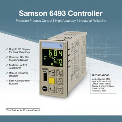 Samson Proses Kontrol Ünitesi Samson Kontrol Cihazı 6493 Panel Montajı İçin Kompakt Kontrol Cihazı