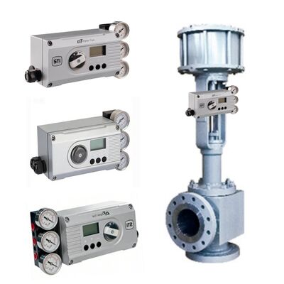 KOSO 500A 510A Açılı Vana IMI STI DigitalTrak Pozisyonlayıcı ile Kimyasal Tesis Termik Güç Akışkan Kontrolü