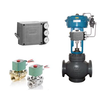 Emerson Fisher 3582 Elektro-Pnömatik Tek Etkili Valf Pozisyonlayıcı ASCO Solenoid Valfler ile