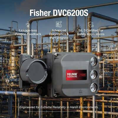 Fisher FIELDVUE DVC6200 Akıllı Valf Denetleyicisi 67CFR Pnömatik Filtre Düzenleyicisi Çin OEM Pnömatik Kontrol Valfi