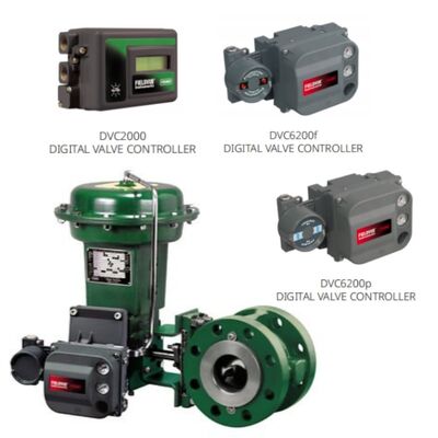 Fi Sher 1052 Petrol Gaz Kimyasal Güç için DVC2000 DVC6200 Pozisyonerli Döner Aktuatörler