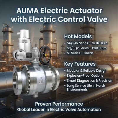 AUMA Elektrik Aktüatörü SA SQ Valf Aktüatörü Çoklu Dönüş Bölümü Dönüş Su Arıtma Santrali