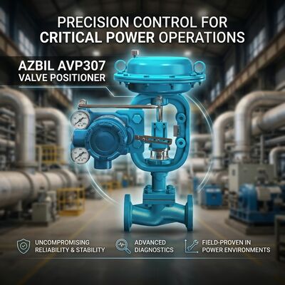 Azbil AVP300 Serisi Akıllı Valf Yerleştiricisi, HART İletişim 4-20 mA Giriş Sinyalı ve Otomatik Kurulum Yeteneği