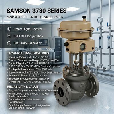 YENI SAMSON 3730 Akıllı Vana Pozisyoner 3730-3 3730-4 Pozisyoner 3277 Pnömatik Aktüatör Samson Kontrol Vanası Orijinal Tedarikçi