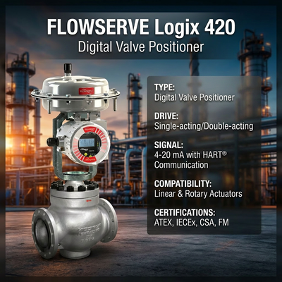 Flowserve Dijital HART Pozisyoner Logix 420 520MD 3200MD 3800 Akıllı Valf Vositioner Fabrika Özel Valflar