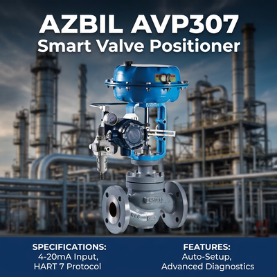 Stock Azbil AVP307 Dijital Elektropneumatik HART Kontrol Valf Yerleştiricisi Solenoid Pilot Valf Pneumatik Kontrol Valf