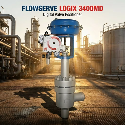 Flowserve Logix 3400MD HART İletişimli Dijital Valf Konumlandırıcı IP66 Koruması ve ±%0,5 Doğruluk