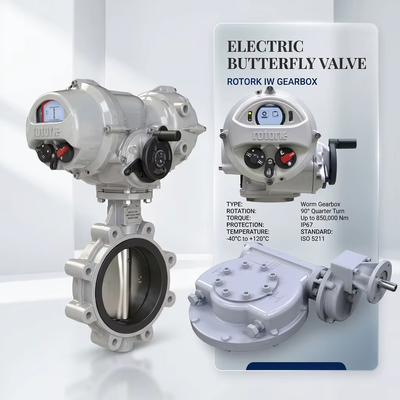 Fabrika OEM Elektrik Plug Ball Butterfly Valve Rotork IQT Çeyreği Döner Elektrik Aktifleşen IW5 Kısmi Döner Düğmeler