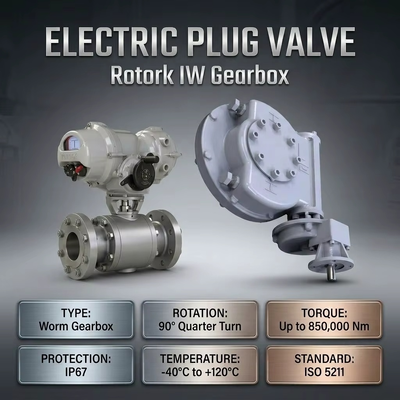 Çeyreği Dönüşlü Delek Kutusu Rotork IW5 IR1 Serisi Solucan Delek Kutusu Elektrik Top Valfi Kelebek Valfi Fiş Valfi