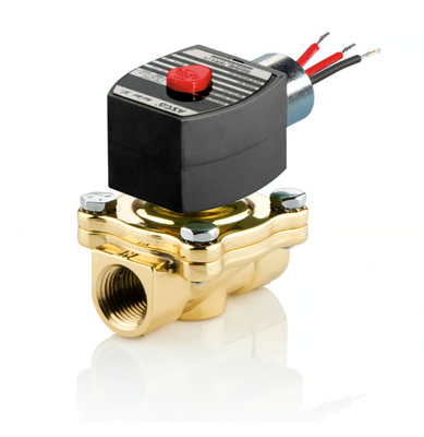 ASCO 210 Serisi 2 Way Brass Solenoid Valve Pilot Normal Kapalı Su Hava Gaz Akışkan Kontrolü