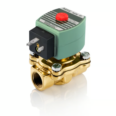 ASCO 210 Serisi 2 Way Brass Solenoid Valve Pilot Normal Kapalı Su Hava Gaz Akışkan Kontrolü