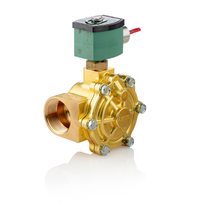 ASCO 210 Serisi 2 Way Brass Solenoid Valve Pilot Normal Kapalı Su Hava Gaz Akışkan Kontrolü