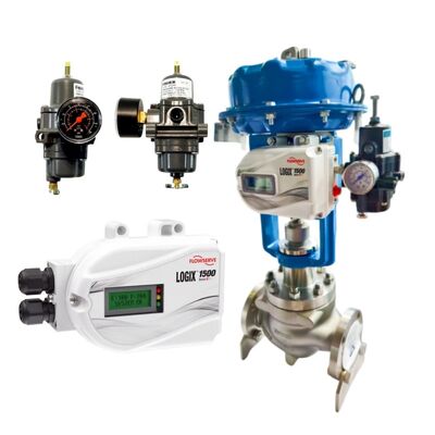 HART 7 İletişimli Flowserve Logix 1500 Dijital Vana Konumlandırıcı IP66 NEMA 4X Koruma ve 4–20 mA DC Giriş Sinyali