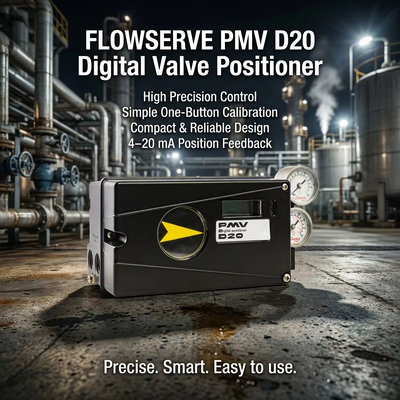 Flowserve PMV D20 HART İletişimi 4-20mA Giriş Sinyalı ve IP66 Kapalı Koruma ile Dijital Valf Konumlandırıcısı