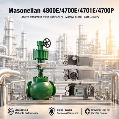 Masoneilan 4800E/4700E/4701E/4700P Elektropneumatik Valf Yerleştiricileri-Büyük stok-Hızlı teslimat