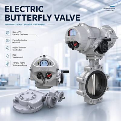 Fabrika OEM Elektrik Fişi Küresel Kelebek Vana Rotork IQT Çeyrek turlu Elektrikli Aktüatör IW Serisi Kısmi turlu Şanzımanlar