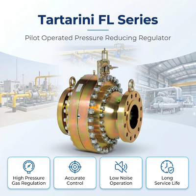 Emer-son Tartarini FL Series Pilot Operated Natural Gas Pressure Reducing Gas Pressure Regulator