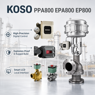 KOSO OEM Elektro Pnömatik Akıllı Valf Konumlandırıcı Modelleri PPA800/EPA800/EP800