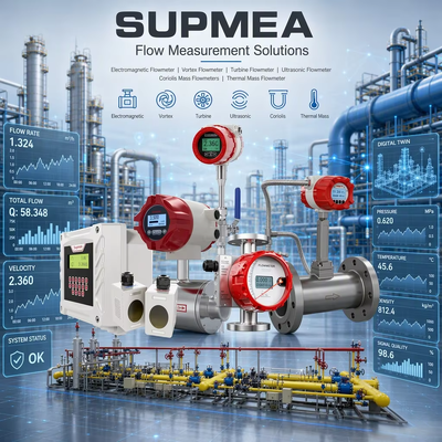Supmea Electromagnetic Flow Meter HART Magnetic Vortex Turbine Ultrasonic Coriolis Mass Flowmeter Digital Flow Transmitter