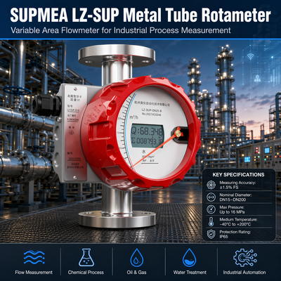 Değişken Alan Akış Ölçer Supmea LZ-SUP Mekanik Akış Göstergesi Sıvı Gaz Buhar Metal Tüp Rotametre