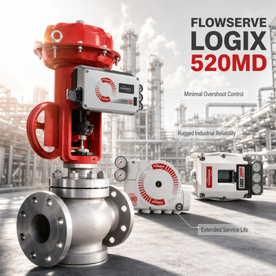 Flowserve Logix 520MD Plus Dijital HART Konumlandırıcı 4 20mA Kontrol Vanası Aktüatörü Petrol Gaz Kimya Enerji