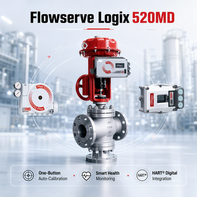 Flowserve Logix 520MD Plus Dijital HART Konumlandırıcı 4 20mA Kontrol Vanası Aktüatörü Petrol Gaz Kimya Enerji