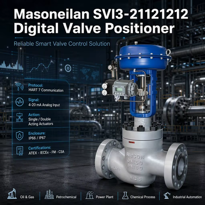 Masoneilan SVI3-21121212 Dijital HART Elektro Pnömatik Akıllı Valf Yerleştiricisi